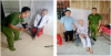 Công an xã Lương Tâm cấp đổi thẻ đảng cho đảng viên  cao tuổi, sức khỏe yếu tại nhà