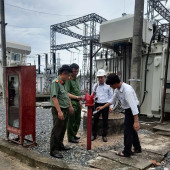Phòng An ninh kinh tế, Công an thành phố Cần Thơ tăng cường công tác kiểm tra đảm bảo an ninh, trật tự tai các trạm điện biến áp trên địa bàn thành phố Cần Thơ