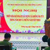 Công an xã Trường Long triển khai xây dựng địa bàn không ma túy