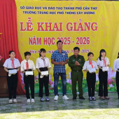 Công an xã Hiệp Hưng bảo đảm an ninh, trật tự ngày khai giảng