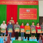 Trao quà hỗ trợ cho người dân và lực lượng bảo vệ an ninh, trật tự  ở cơ sở có hoàn cảnh khó khăn trên địa bàn phường Vị Thanh