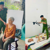 Công an phường Long Tuyền tăng cường cấp Căn cước tại nhà cho người già, người bệnh, người khuyết tật