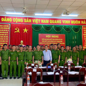 Đảng ủy Công an xã Trung Hưng tổ chức Hội nghị quán triệt, triển khai Nghị quyết Đại hội đại biểu Đảng bộ Công an thành phố