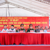 Cần Thơ thực tập phương án chữa cháy và cứu nạn, cứu hộ cấp thành phố năm 2025 tại Công ty TNHH TKG Taekwang Cần Thơ