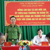 Lãnh đạo Công an thành phố kiểm tra các mặt công tác Công an trên địa bàn xã An Lạc Thôn