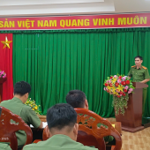 Công an phường Long Mỹ quyết tâm thực hiện thắng lợi  các chỉ tiêu công tác năm 2025