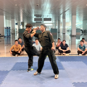 Công an thành phố Cần Thơ tổ chức huấn luyện kỹ năng tự vệ cho lực lượng an ninh hàng không thuộc Cảng hàng không quốc tế Cần Thơ