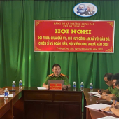 Công an xã Trường Long Tây và xã Cù Lao Dung tổ chức Hội nghị  đối thoại với cán bộ, chiến sĩ