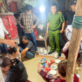 Công an phường Trung Nhứt triệt phá hai sòng bạc ăn thua bằng tiền