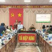 Xã Hiệp Hưng: Thẩm định kết quả xây dựng địa bàn không ma túy 2025