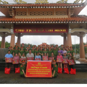 Phòng Kỹ thuật hình sự, Công an thành phố Cần Thơ tổ chức hành quân về nguồn viếng đền thờ Bác tại xã An Thạnh, thành phố Cần Thơ