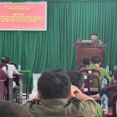 Công an xã Tân Hoà tuyên truyền pháp luật về nhập cảnh, xuất cảnh và khai báo tạm trú