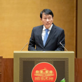 Bộ trưởng Lương Tam Quang trình bày Tờ trình về 4 dự án luật đáp ứng yêu cầu cấp bách của thực tiễn