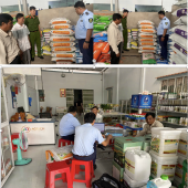 Công an phường Đại Thành phối hợp kiểm tra các cơ sở kinh doanh vật tư nông nghiệp