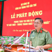 Công an thành phố Cần Thơ phát động phong trào thi đua  “Ba nhất: Kỷ luật nhất - Trung thành nhất - Gần dân nhất”