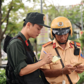 Công an phường Ninh Kiều tăng cường tuần tra, kiểm soát, hưởng ứng phong trào toàn dân tham gia phát hiện vi phạm giao thông