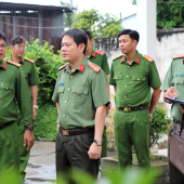 Ban Giám đốc khảo sát cơ sở vật chất tại Công an đơn vị, địa phương