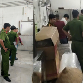 Công an phường Vị Tân tăng cường kiểm tra an toàn thực phẩm  và bảo vệ môi trường