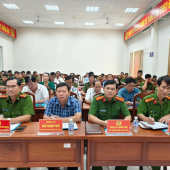 Công an xã Mỹ Tú xét công nhận các đơn vị “An toàn về an ninh, trật tự”  và kiện toàn mô hình phòng, chống tội phạm
