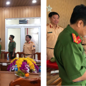 ĐẠI TÁ LÊ ĐỨC BẢY, PHÓ GIÁM ĐỐC CÔNG AN THÀNH PHỐ CẦN THƠ KIỂM TRA CÔNG TÁC SÁT HẠCH LÁI XE TRÊN ĐỊA BÀN THÀNH PHỐ
