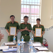 Công an xã Tân Long công bố quyết định về công tác cán bộ