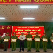 Công an xã Lịch Hội Thượng được khen thưởng các cá nhân có thành tích xuất sắc trong công tác đấu tranh, phòng chống tội phạm