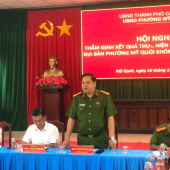 Thẩm định kết quả xây dựng địa bàn phường Mỹ Quới không ma túy năm 2025