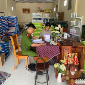 Công an xã Lai Hòa hoàn thành hướng dẫn khai báo, cập nhật dữ liệu về phòng cháy, chữa cháy