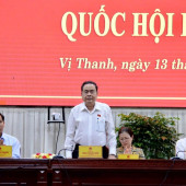 Công an thành phố Cần Thơ đảm bảo an ninh, an toàn tuyệt đối Hội nghị tiếp xúc cử tri sau kỳ họp thứ X Quốc hội khóa XV tại phường Vị Thanh, thành phố Cần Thơ
