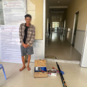 Công an phường Cái Răng bắt quả tang các đối tượng khai thác thuỷ sản trái phép