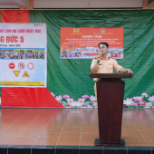 Tuyên truyền pháp luật về an ninh trật tự, an toàn giao thông và phòng, chống ma túy cho hơn 1000 học sinh