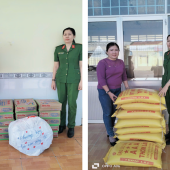 Hội Phụ nữ Công an xã Tài Văn chung tay hướng về miền Trung