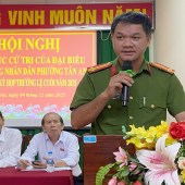 Công an phường Tân An tham gia Hội nghị tiếp xúc cử tri – lắng nghe  và giải quyết kiến nghị