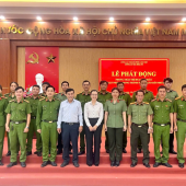 Công an xã Hòa Tú tổ chức Lễ phát động phong trào thi đua “Ba nhất” và ký kết giao ước thi đua