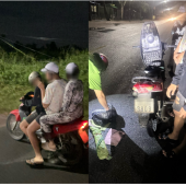Công an xã Hỏa Lựu tăng cường tuần tra đêm, xử lý nghiêm thanh, thiếu niên vi phạm an toàn giao thông