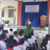 Công an xã Tài Văn phối hợp Hội Liên hiệp Phụ nữ xã tuyên truyền phòng, chống xâm hại trẻ em