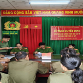Công an xã Thạnh Thới An kiện toàn lực lượng tham gia bảo vệ an ninh, trật tự ở cơ sở