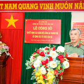 Công an thành phố Cần Thơ công bố Quyết định về công tác tổ chức cán bộ