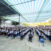 Công an xã Tân Thạnh tuyên truyền phòng, chống tội phạm lừa đảo trên không gian mạng