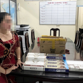 Công an xã Tân Thạnh bắt đối tượng mua bán thuốc lá điếu nhập lậu
