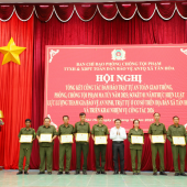 Xã Tân Hòa tổng kết công tác bảo đảm trật tự an toàn giao thông, phòng chống ma túy và sơ kết 01 năm thực hiện Luật Lực lượng tham gia bảo vệ an ninh, trật tự ở cơ sở