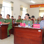 Lãnh đạo Công an thành phố Cần Thơ dự hội nghị tổng kết công tác Công an 02 xã Lâm Tân và Gia Hòa