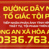 Công an xã Hoà An thông báo đường dây nóng tiếp nhận tin báo tội phạm 24/24