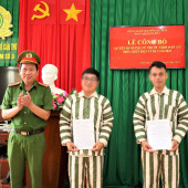 Triển khai quyết định tha tù trước thời hạn có điều kiện cho 2 phạm nhân
