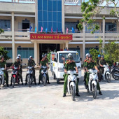 Công an xã Vị Thuỷ tăng cường đảm bảo trật tự an toàn giao thông,  trật tự công cộng trên các tuyến đường