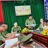Công an phường Vị Tân triển khai các Quyết định  về công tác cán bộ
