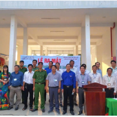 Công an phường Mỹ Quới phối hợp ra mắt mô hình “Cổng trường  an toàn giao thông” tại Trường THPT Lê Văn Tám