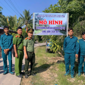 Công an xã Kế Sách tham gia xây dựng mô hình “Tuyến đường bảo đảm an ninh, trật tự, sáng, xanh, sạch, đẹp”