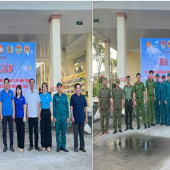 Công an xã Vĩnh Trinh tổ chức ra quân vệ sinh môi trường tại tuyến đường WB5 và T3 “Mừng Đảng quang vinh - mừng xuân Bính Ngọ năm 2026” trên địa bàn xã.