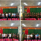 Công an xã An Lạc Thôn tặng quà lực lượng tham gia bảo vệ an ninh, trật tự ở cơ sở nhân dịp Tết Nguyên đán Bính Ngọ 2026